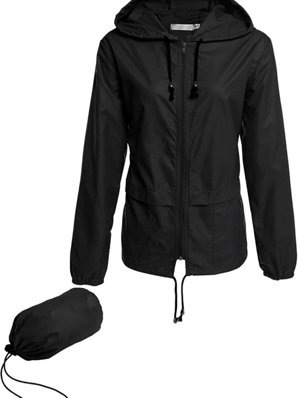 Lightweight Waterproof Raincoat for Women, Packable Hooded Windbreaker Jacket